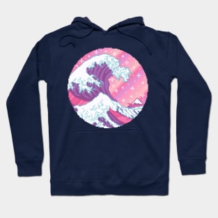 Great Wave Pixel Art Hoodie